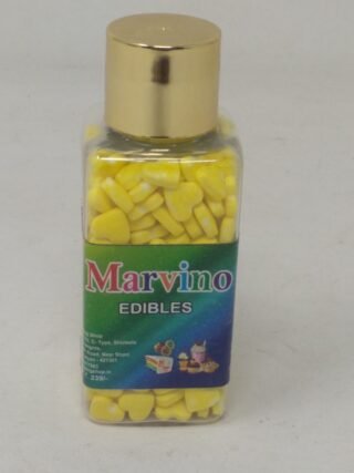 Marvino Edibles Cake and Pastries Decoration ( yellow Coloured hearts)