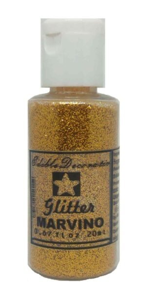 Marvino Edible Glitter for Cakes, Ice Cream, Whipcream, Pastries, Makeup, Art and Craft (Golden)