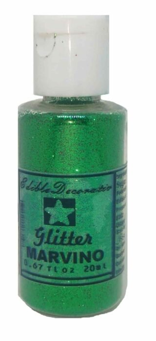 Marvino Edible Glitter for Cakes, Ice Cream, Whipcream, Pastries, Makeup, Art and Craft Green