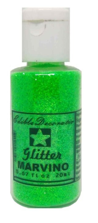 Marvino Edible Glitter for Cakes, Ice Cream, Whipcream, Pastries, Makeup, Art and Craft Light Green