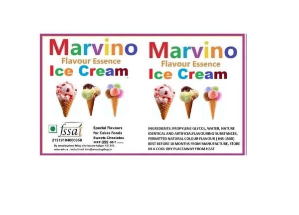 Marvino Ice-Cream Food Flavours Essence for Cakes Whipcream Fondant Sweets Ice-Creams Chocolates Flavoring Essence ( 120 ml )