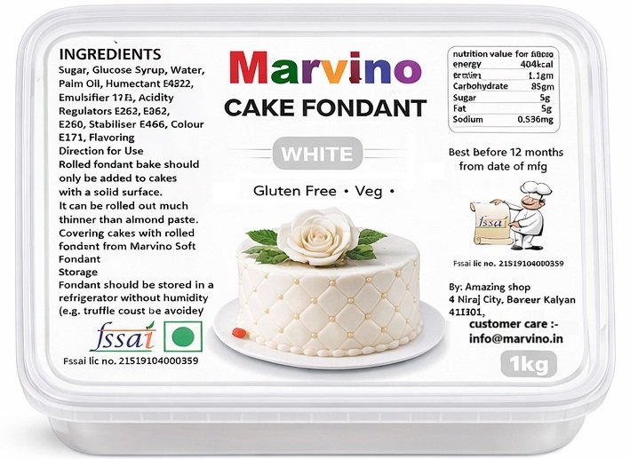 Marvino fondant white