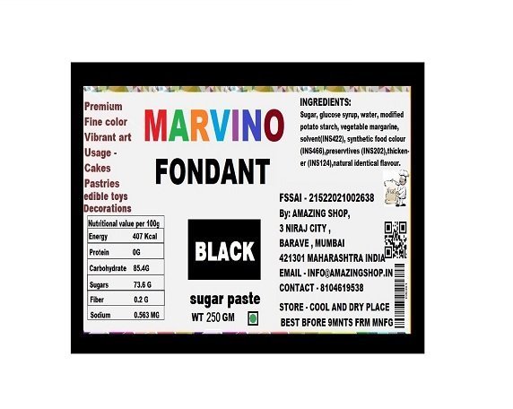 Black Fondant 250 Gm Fondant Sugar Paste - Image 2