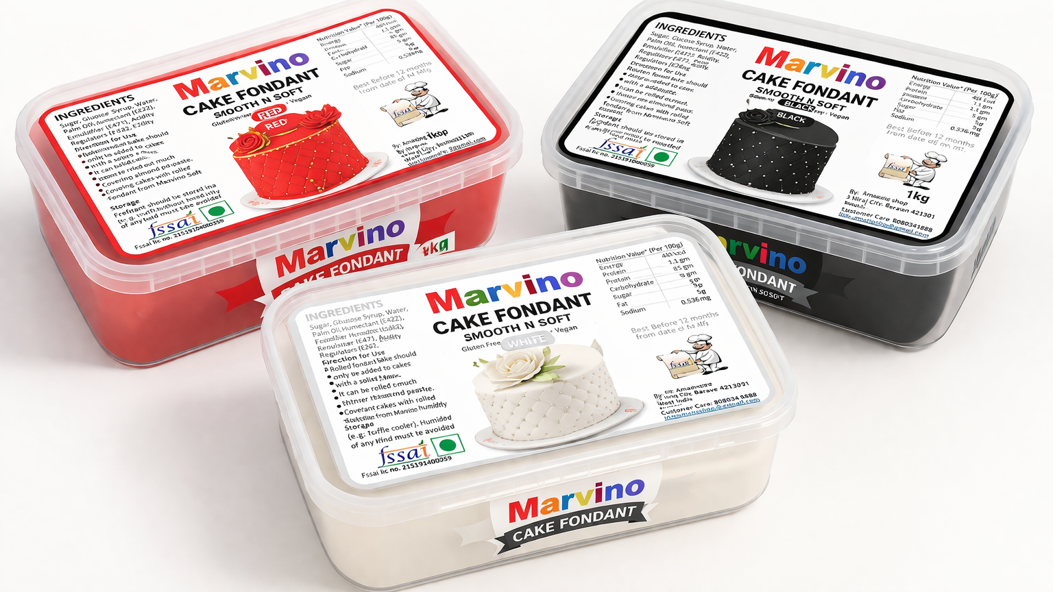 Marvino Cake Fondant Premium 1kg