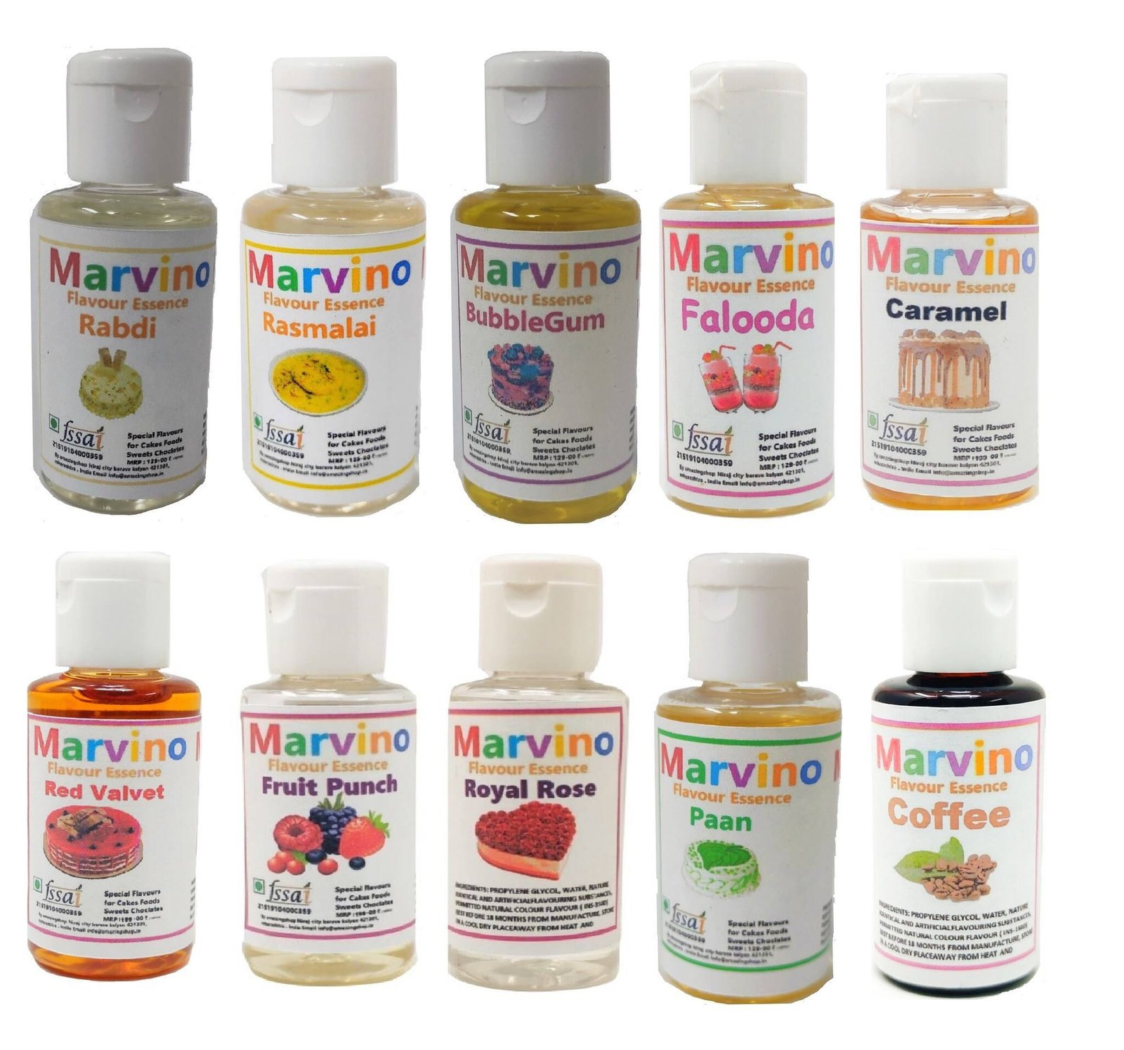 Marvino Set Of 10 Choice Flavors Essence
