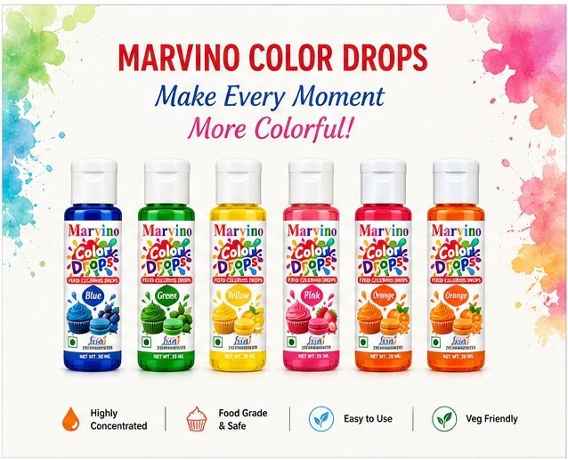 Marvino Color Drops set Of 10 (Food Colors) - Image 2