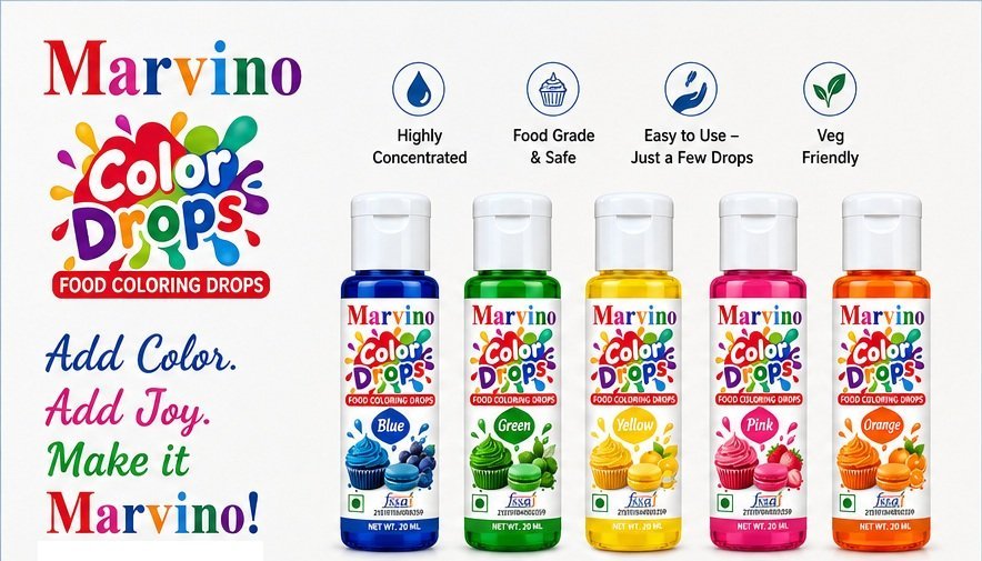 Marvino Color Drops set Of 10 (Food Colors) - Image 3