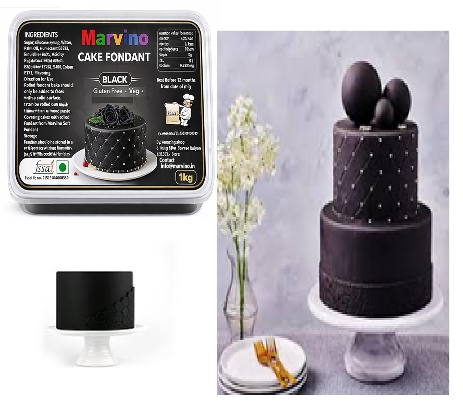 Marvino Cake Fondant Premium 1kg - Image 7
