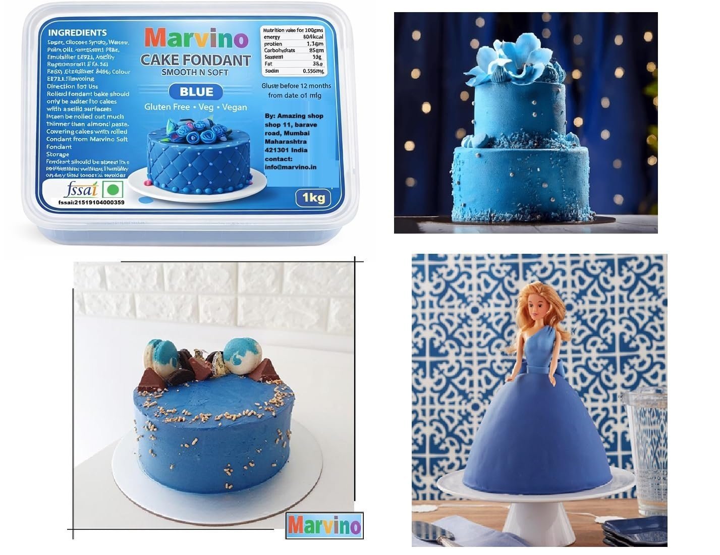 Marvino Cake Fondant Premium 1kg - Image 4