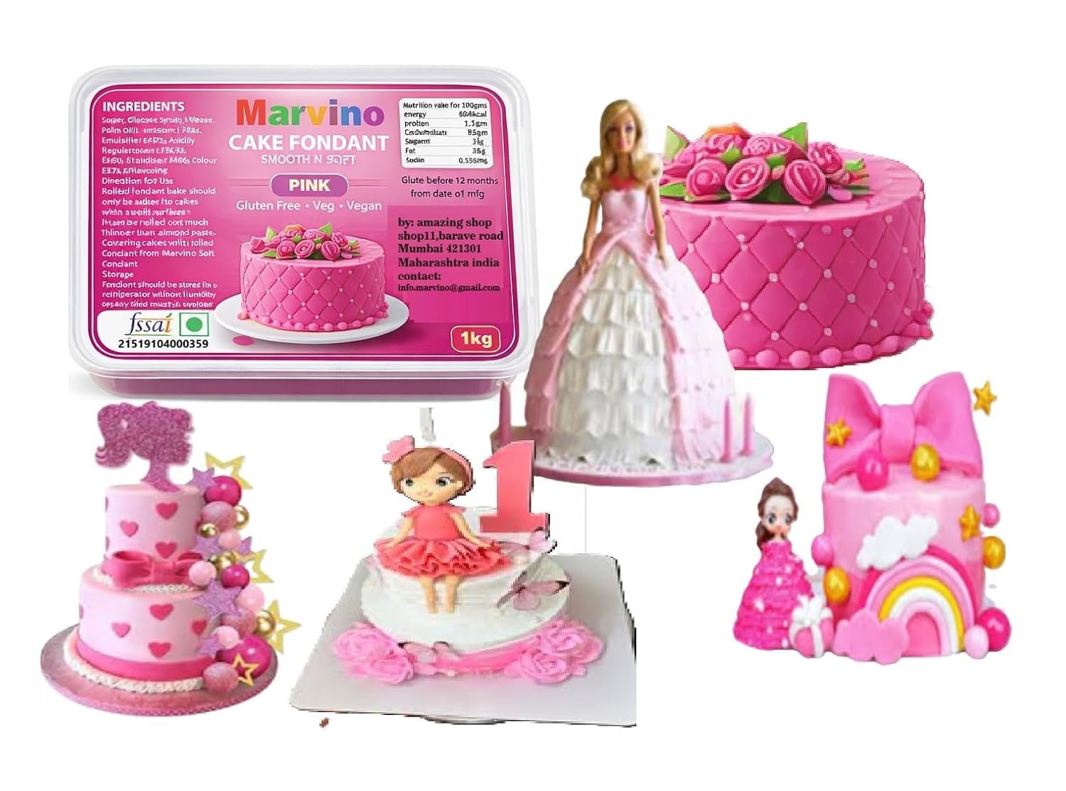 Marvino Cake Fondant Premium 1kg - Image 3