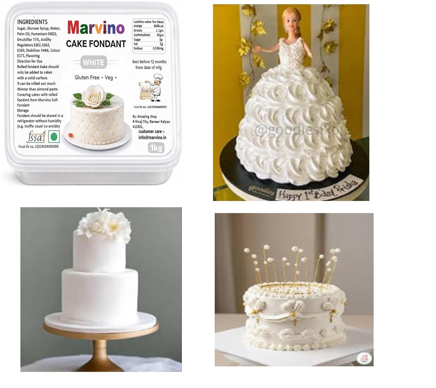 Marvino Cake Fondant Premium 1kg - Image 12