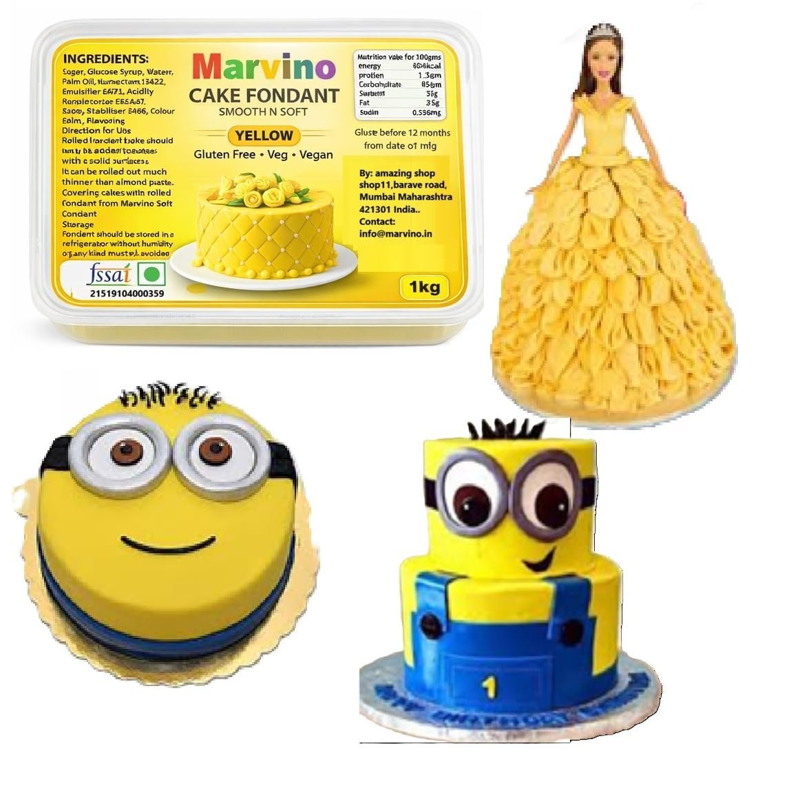 Marvino Cake Fondant Premium 1kg - Image 5